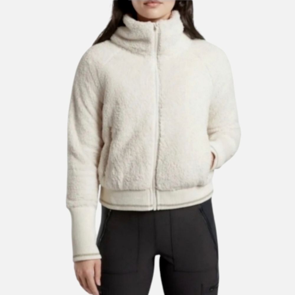Athleta Tugga Sherpa off white jacket women's size Large